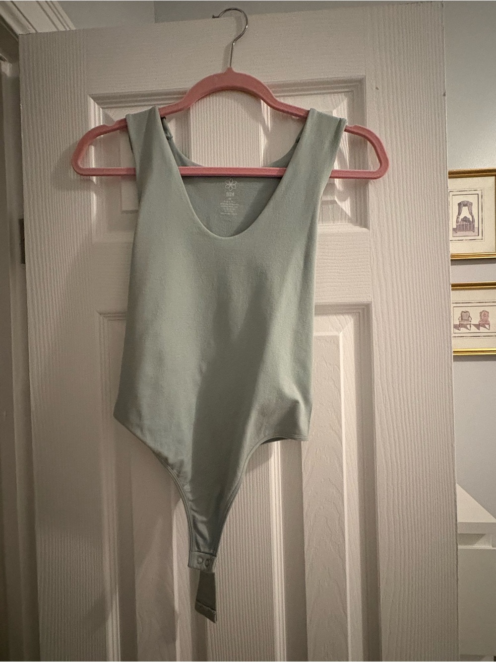 Aura Sage Green Scoop Neck Bandeau Bodysuit